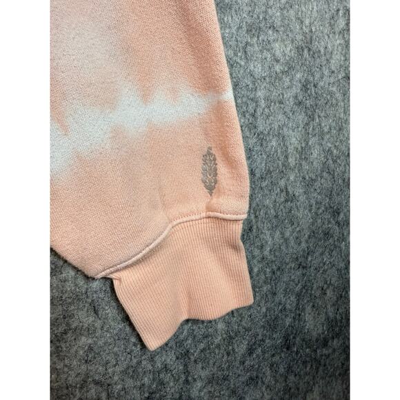 Free People Movement Pink Tie Dye Believer Cropped Pullover Hoodie - Small - Picture 4 of 9